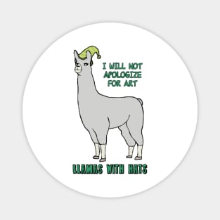 Llamas With Hats Carl Will Not Apologize For Art Magnet